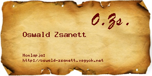 Oswald Zsanett névjegykártya