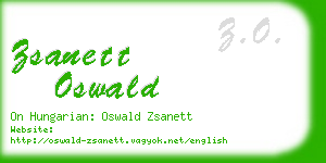zsanett oswald business card